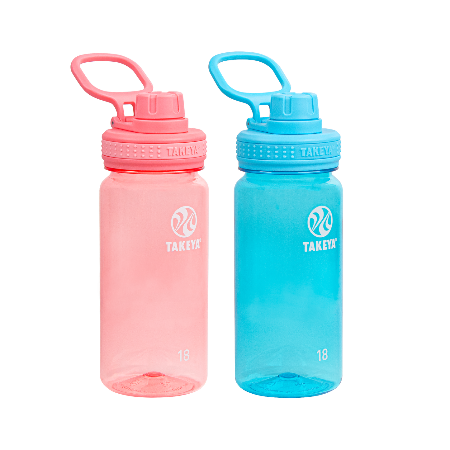 tritan-water-bottle-bundle-with-spout-lid-2-pack-f2 51475-Tritan-Spout-18-2pk-FlutterPink-BreezyBlue-Front_1.png
