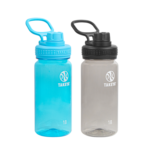 tritan-water-bottle-bundle-with-spout-lid-2-pack-f2 51476-Tritan-Spout-18-2pk-BreezyBlue-StormyBlack-Front_1.png