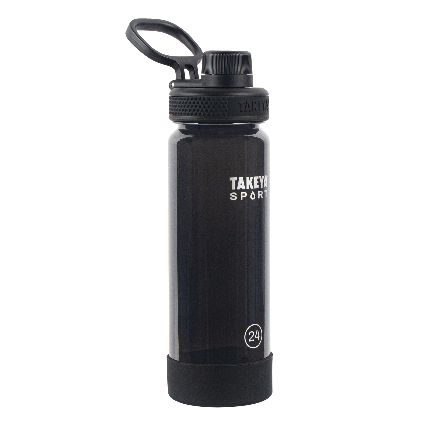 tritan-sport-water-bottle-with-spout-lid-u6 51664-TKS-Tritan-Spout-24-GrandSlamBlack-frontangle.png